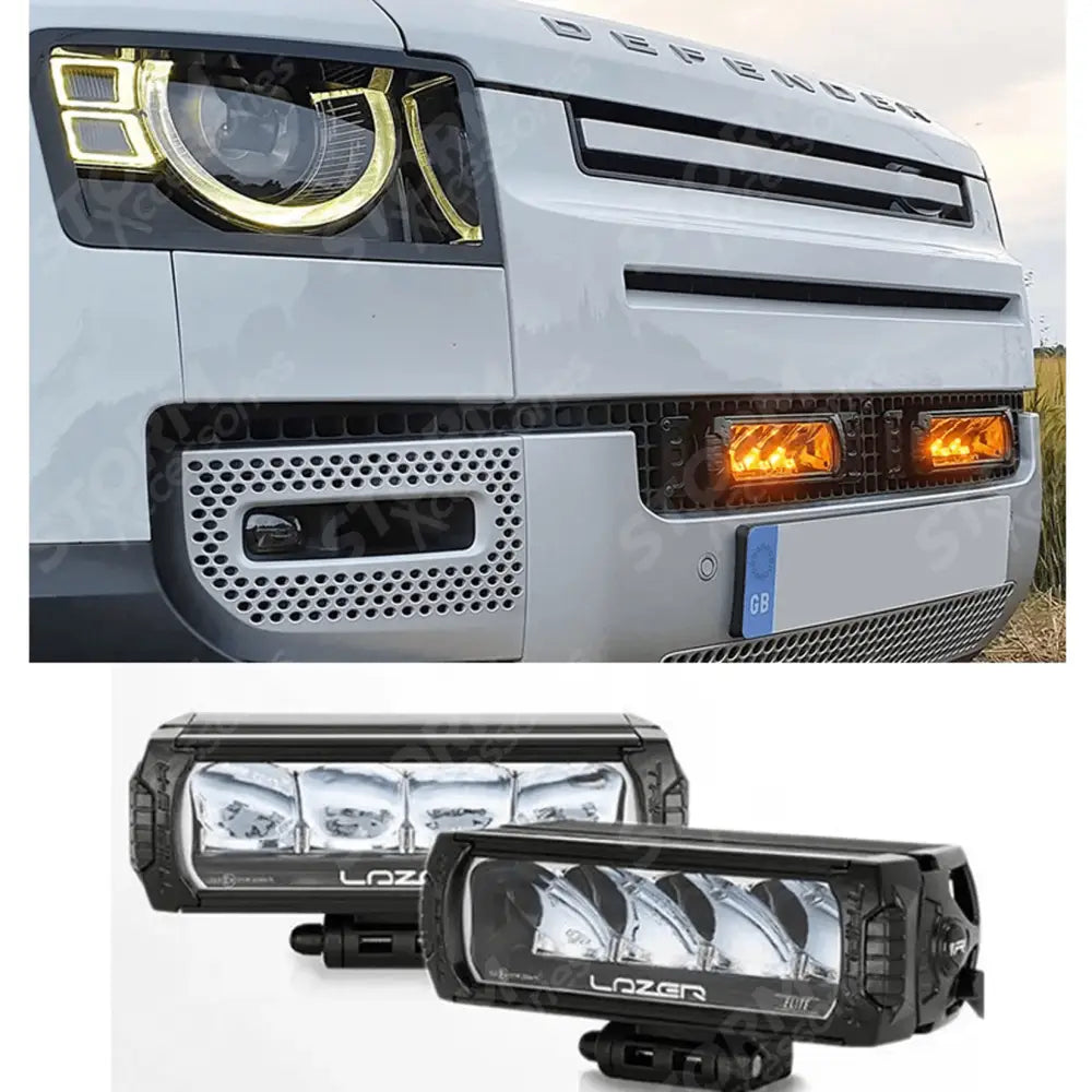 Landrover Defender L663 2020 On - Lazer Light Grille Kit - 2x Triple-r 750 Elite