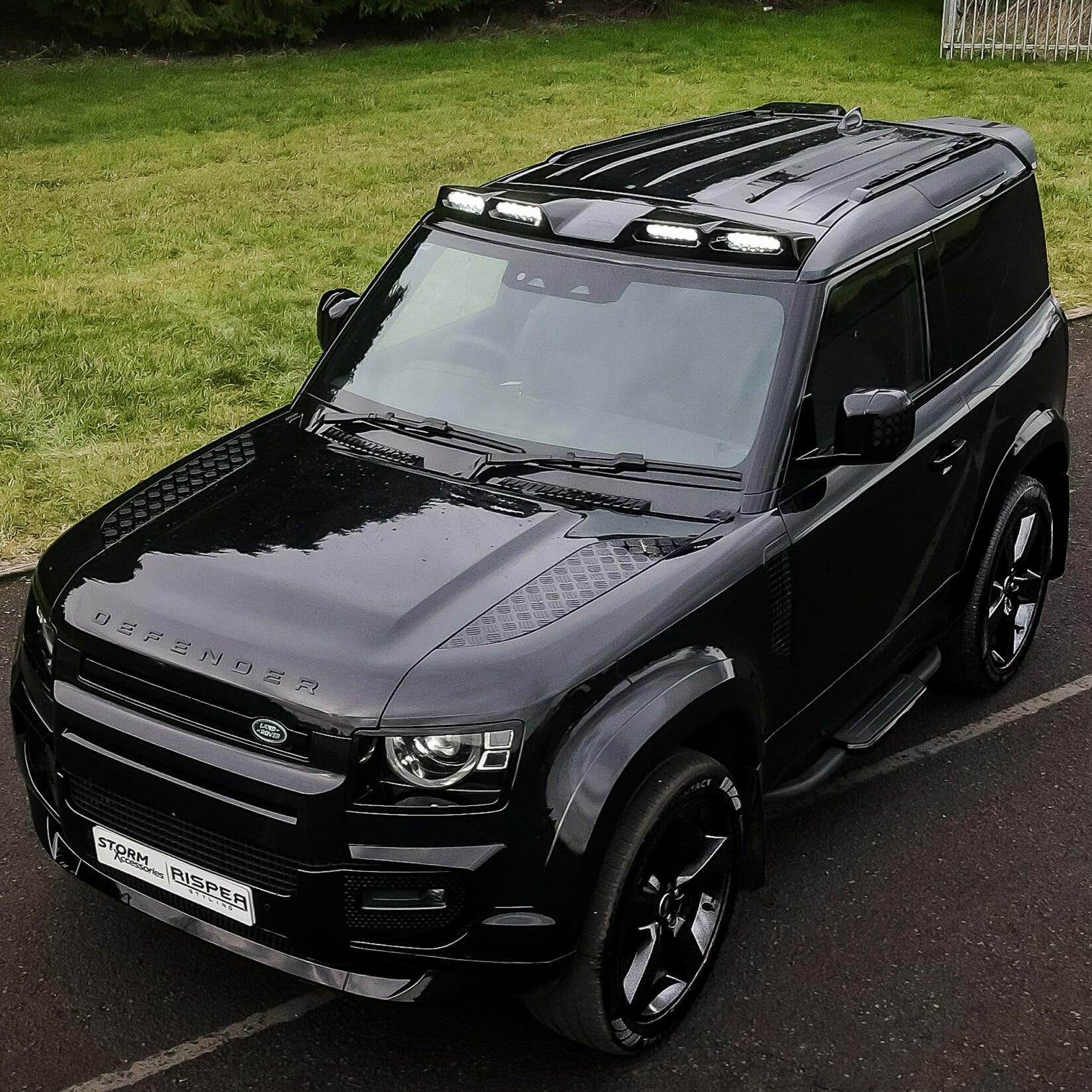 Hunter Defender Landrover Defender L663 2020+ - Roof Light Pod V2 - Gloss Black – Storm ...