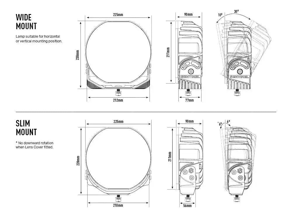 Lazer Lamps Sentinel 9" Spot Light - Std