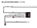 Lazer Lights - Wiring Kit - Single Lamp - High Power