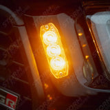 LED Autolamps 12/24V Low-Profile 3-LED Amber Warning Lamp