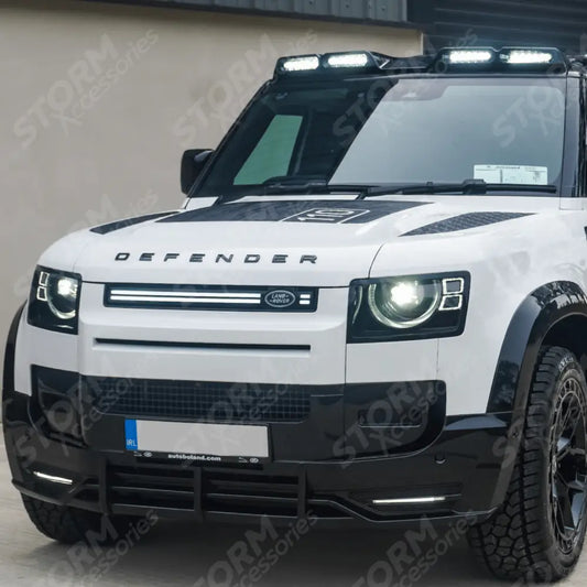 Led Dynamic Front Grill Gloss Black For Land Rover Defender L663 2020 On