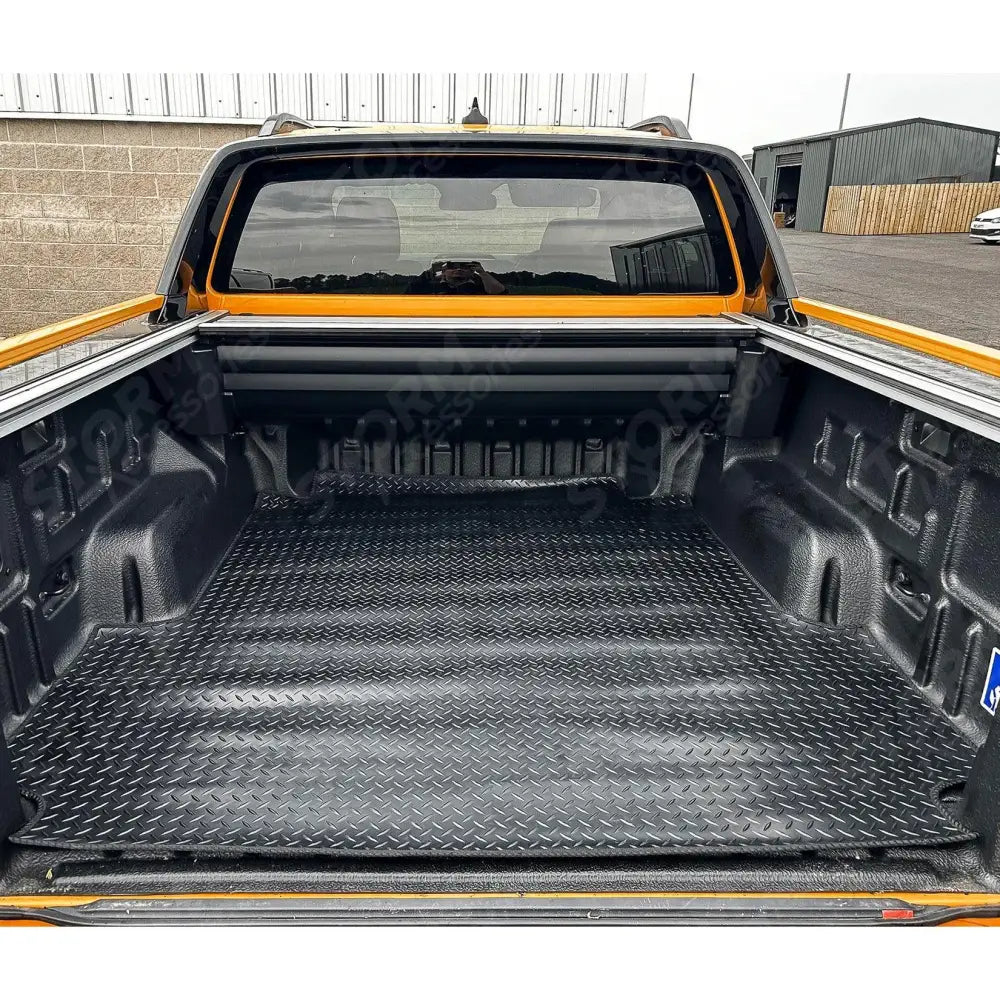 Load Bed Rubber Mat In Black For Ford Ranger T9 And VW Amarok 2023 On Double Cab