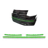 Lower 3 Piece Clip In Grille Streamer Choose Colour For Vw T6 Transporter 2015-2019 Green