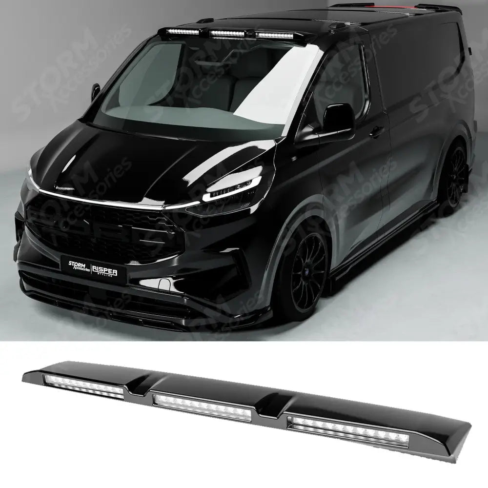Luminex Roof Light Pod With Amber Strobe Colour Coded For Ford Transit Custom MK2 2024 on Agate Black