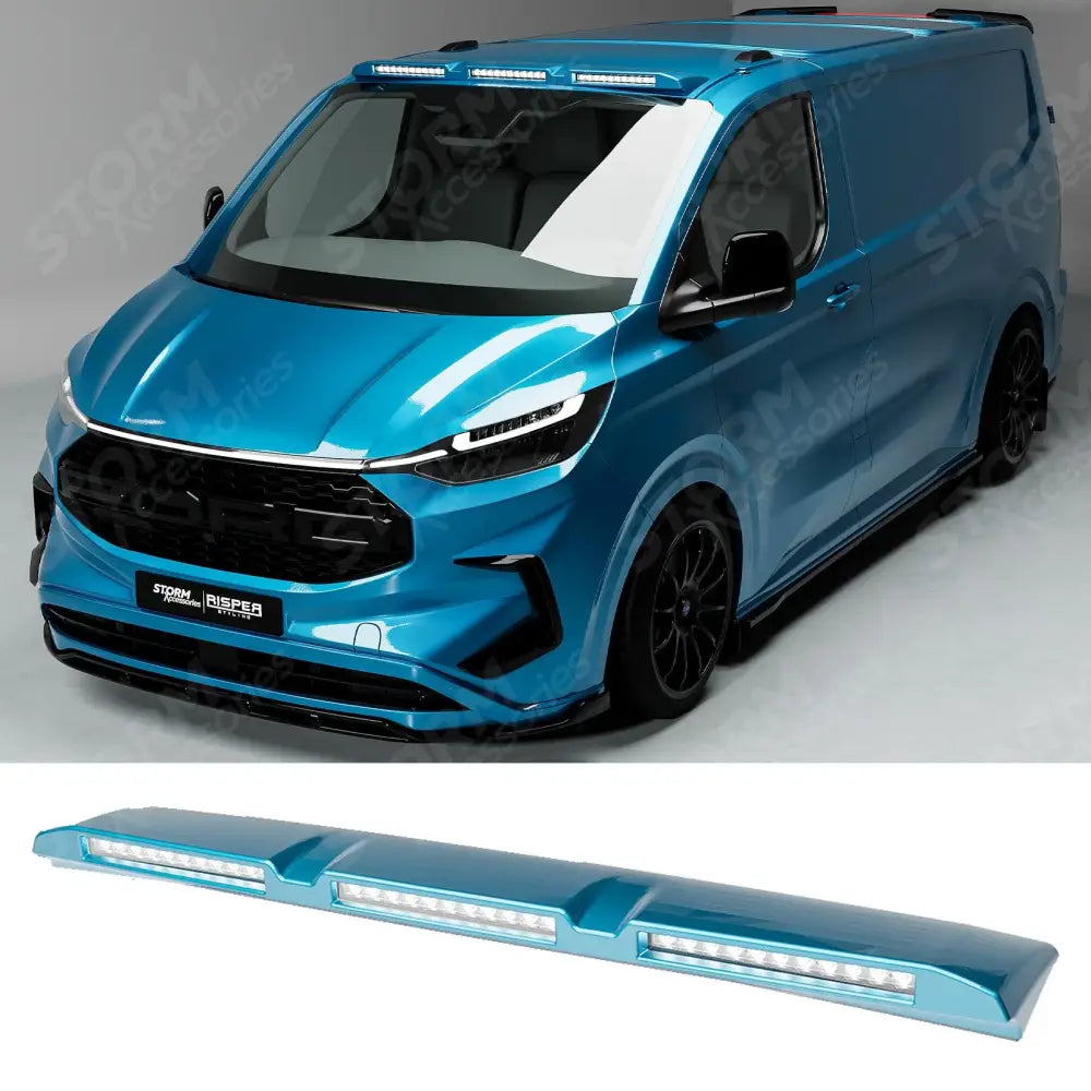 Luminex Roof Light Pod With Amber Strobe Colour Coded For Ford Transit Custom MK2 2024 on Digital Aqua Blue
