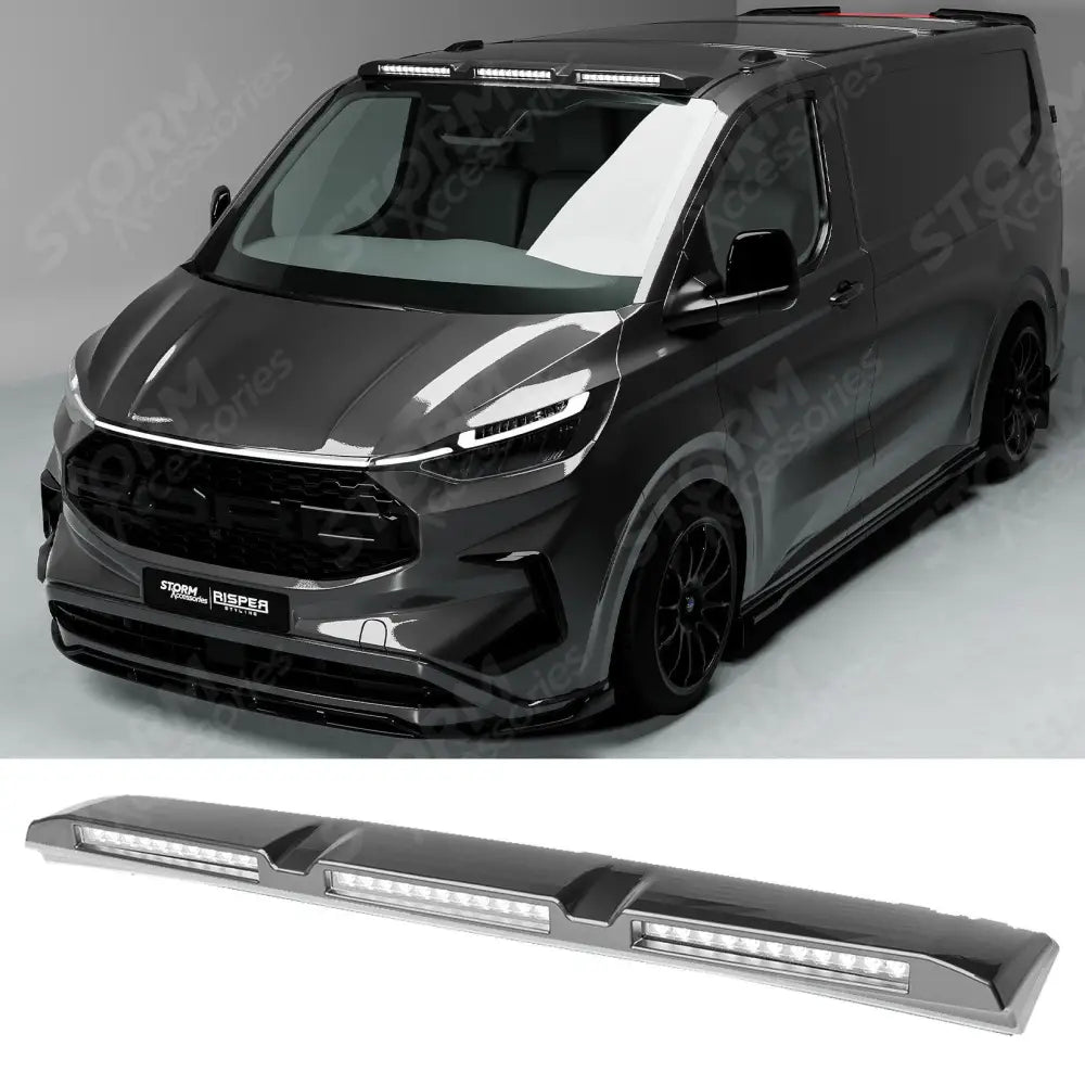 Luminex Roof Light Pod With Amber Strobe Colour Coded For Ford Transit Custom MK2 2024 on Magnetic Grey
