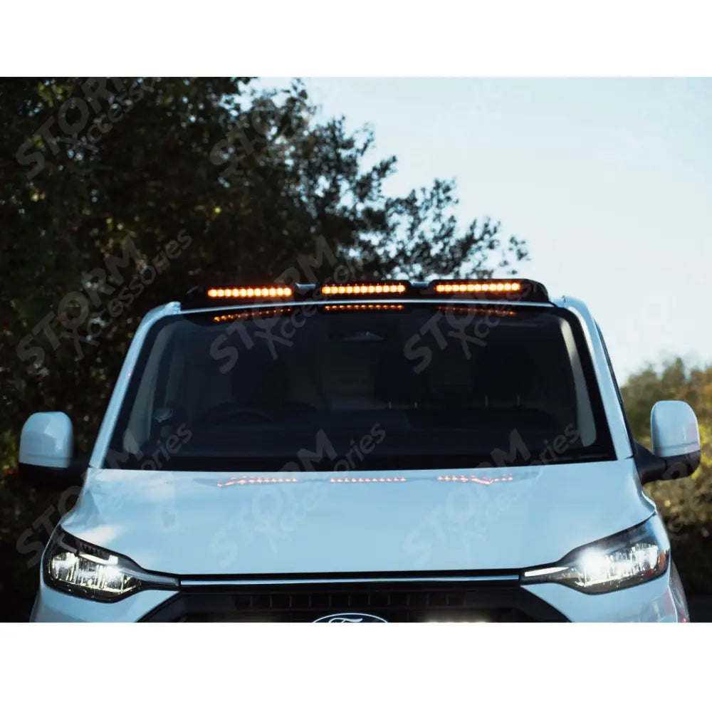 Luminex Roof Light Pod With Amber Strobe Gloss Black For Ford Transit Custom MK2 2024 on
