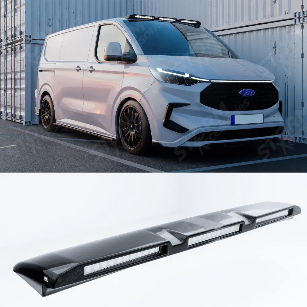Luminex Roof Light Pod With Amber Strobe Gloss Black For Ford Transit Custom MK2 2024 on