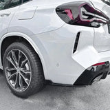 M-Sport Rear Bumper Corner Splitters In Gloss Black For BMW X3 G01 LCI 2022+