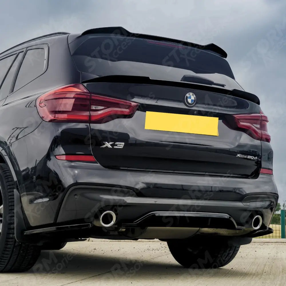 M Sport Rear Spoiler Cap In Gloss Black For Bmw X3 G01 2018-2021