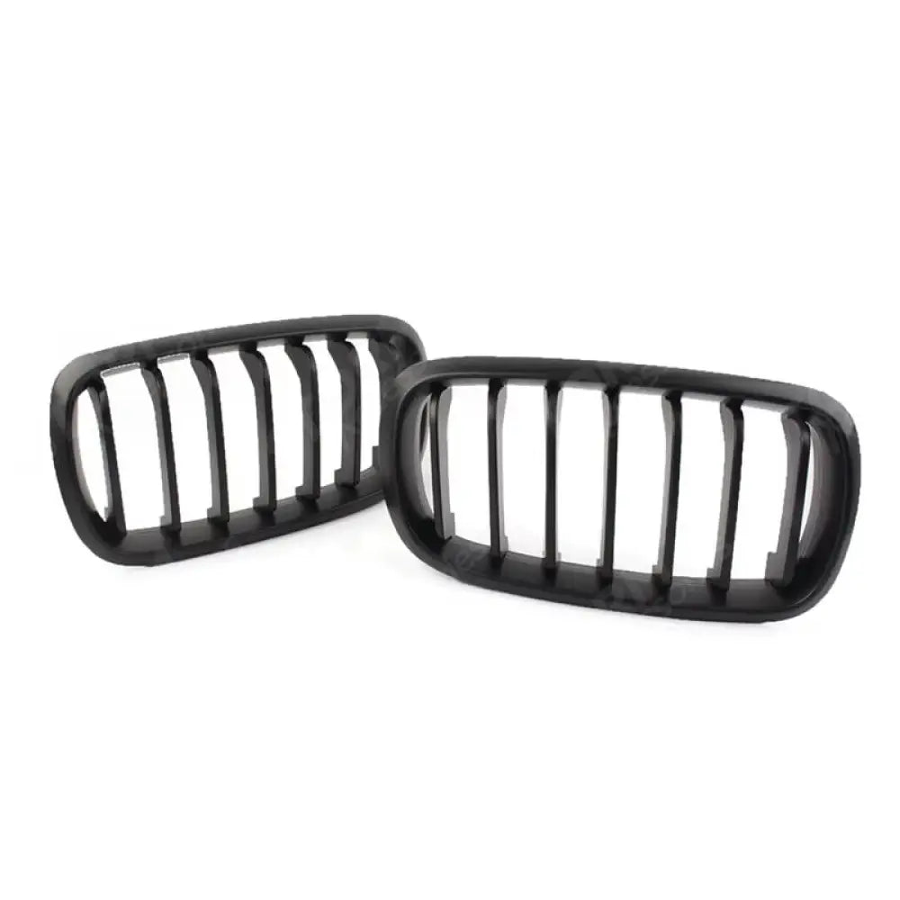 Matte Black Front Grill Solid Slat For Bmw X5 F15 2013-2018
