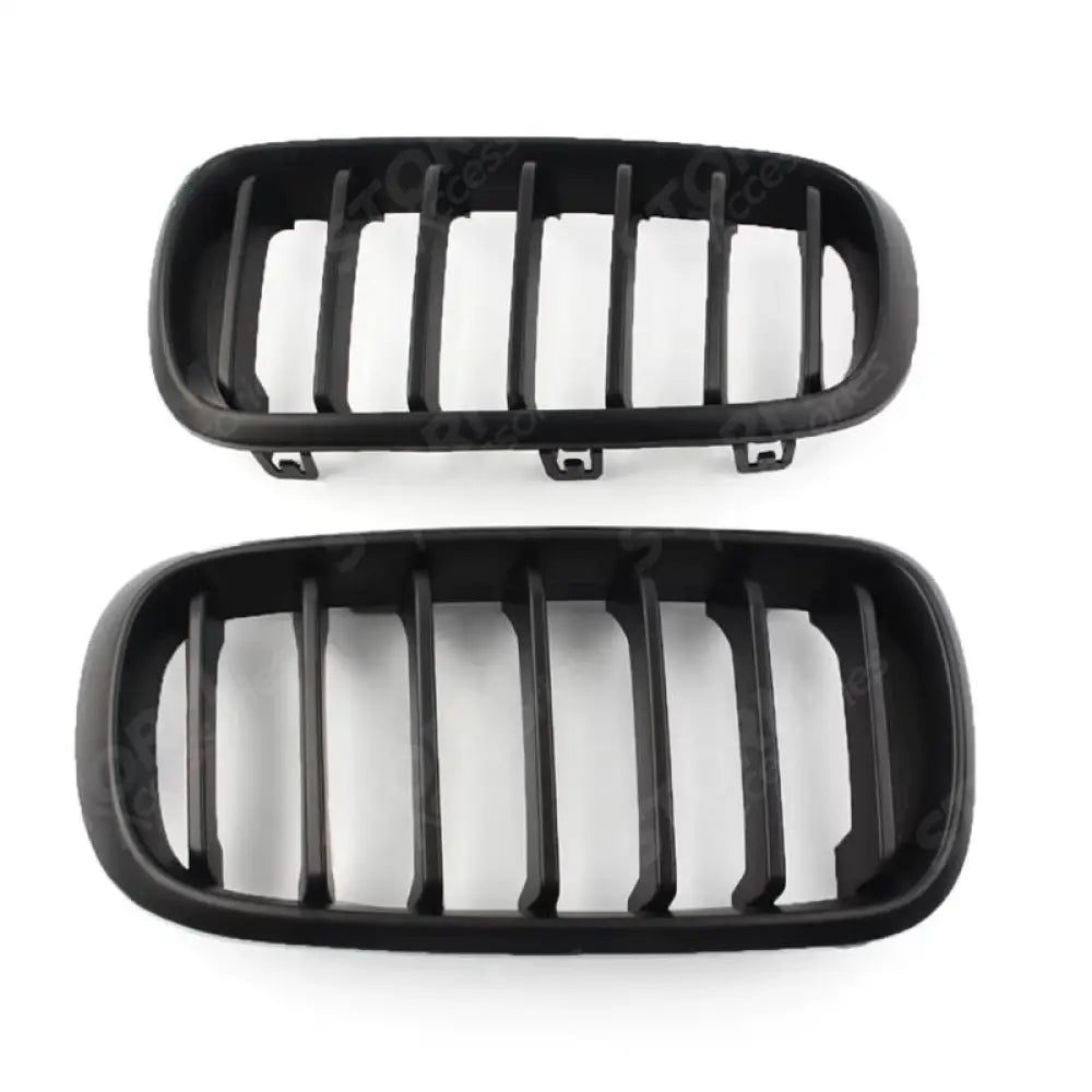 Matte Black Front Grill Solid Slat For Bmw X5 F15 2013-2018