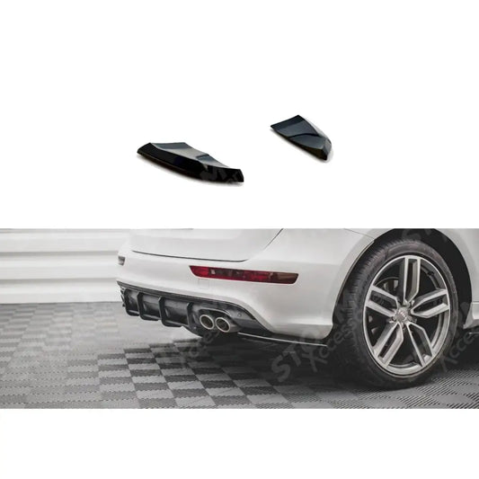 Maxton Rear Bumper Splitters Gloss Black For Audi Sq5 Mk1 (8r) 2012-2017