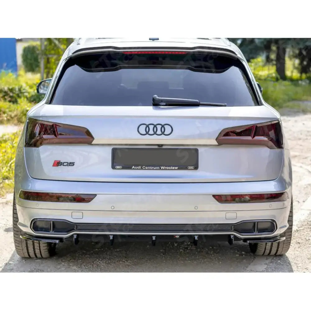 Maxton Rear Bumper Splitters Gloss Black For Audi Sq5/q5 S-line Mk2 2017+