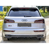 Maxton Rear Bumper Splitters Gloss Black For Audi Sq5/q5 S-line Mk2 2017+