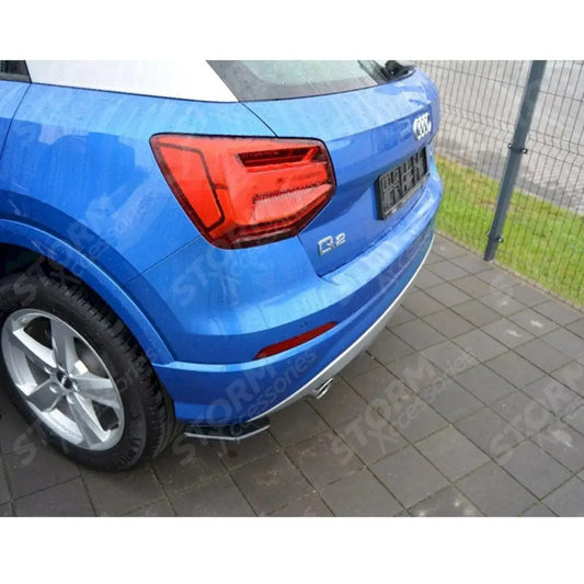 Maxton Rear Side Splitters Gloss Black For Audi Q2 Mk1 Sport 2016+
