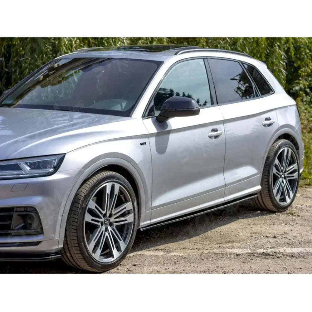 Maxton Side Skirt Diffusers Gloss Black For Audi Sq5/q5 S-line Mk2 2017+