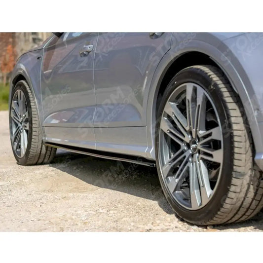 Maxton Side Skirt Diffusers Gloss Black For Audi Sq5/q5 S-line Mk2 2017+