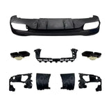 Mercedes GLE W167 2019+ AMG Line Rear Diffuser With Tips In Gloss Black