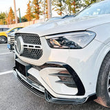 Mercedes GLE W167 C167 2024+ AMG Line Facelift Front Splitter In Gloss Black