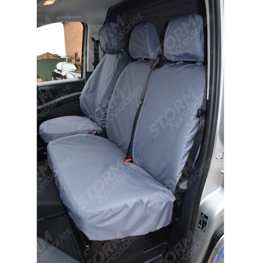 Mercedes Vito 2015 On Driver And Front Double Passenger Seat Covers - Grey