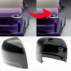 Volkswagen Transporter T7 2025+ Mirror Cap Replacement Covers In Gloss Black