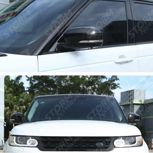 Mirror Covers Gloss Black For Range Rover Sport - Vogue - 2013 - 2018 - Discovery 5 - Wing