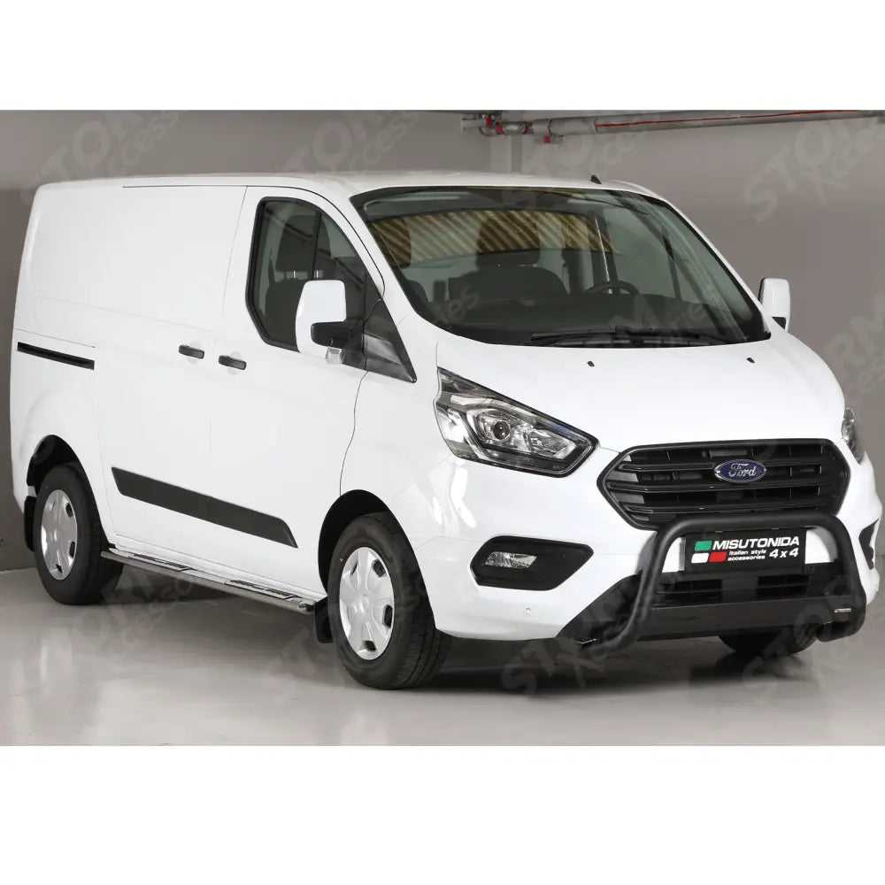 Misutonida Ec Approved Black Front A-bar 63mm For Ford Transit Custom 2018 - 2024