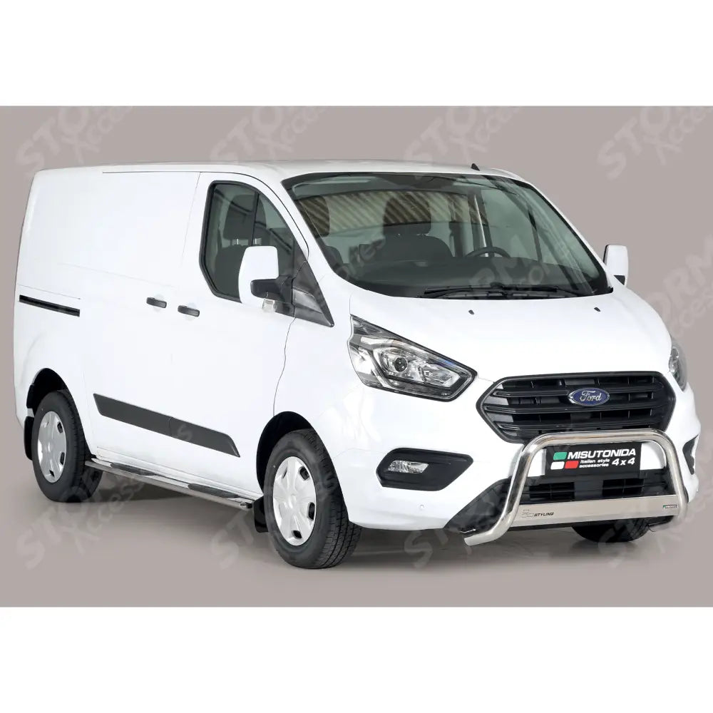 Misutonida Ec Approved Front A-bar 63mm Stainless Finish For Ford Transit Custom 2018 - 2024