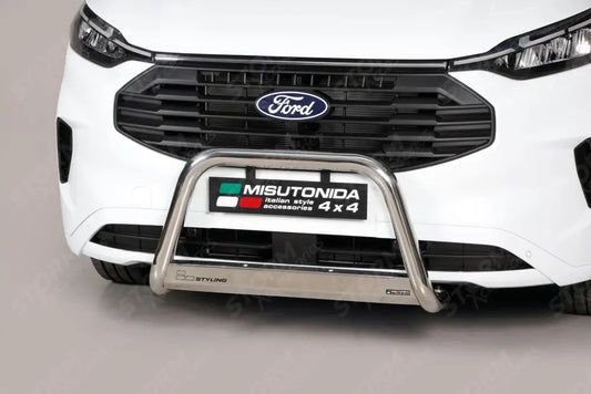 Misutonida EC Approved Front A-Bar 63MM Stainless Finish For Ford Transit Custom 2024 On
