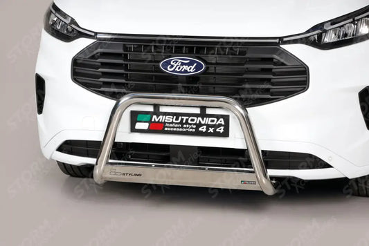 Misutonida EC Approved Front A-Bar 63MM Stainless Finish For Ford Transit Custom 2024 On