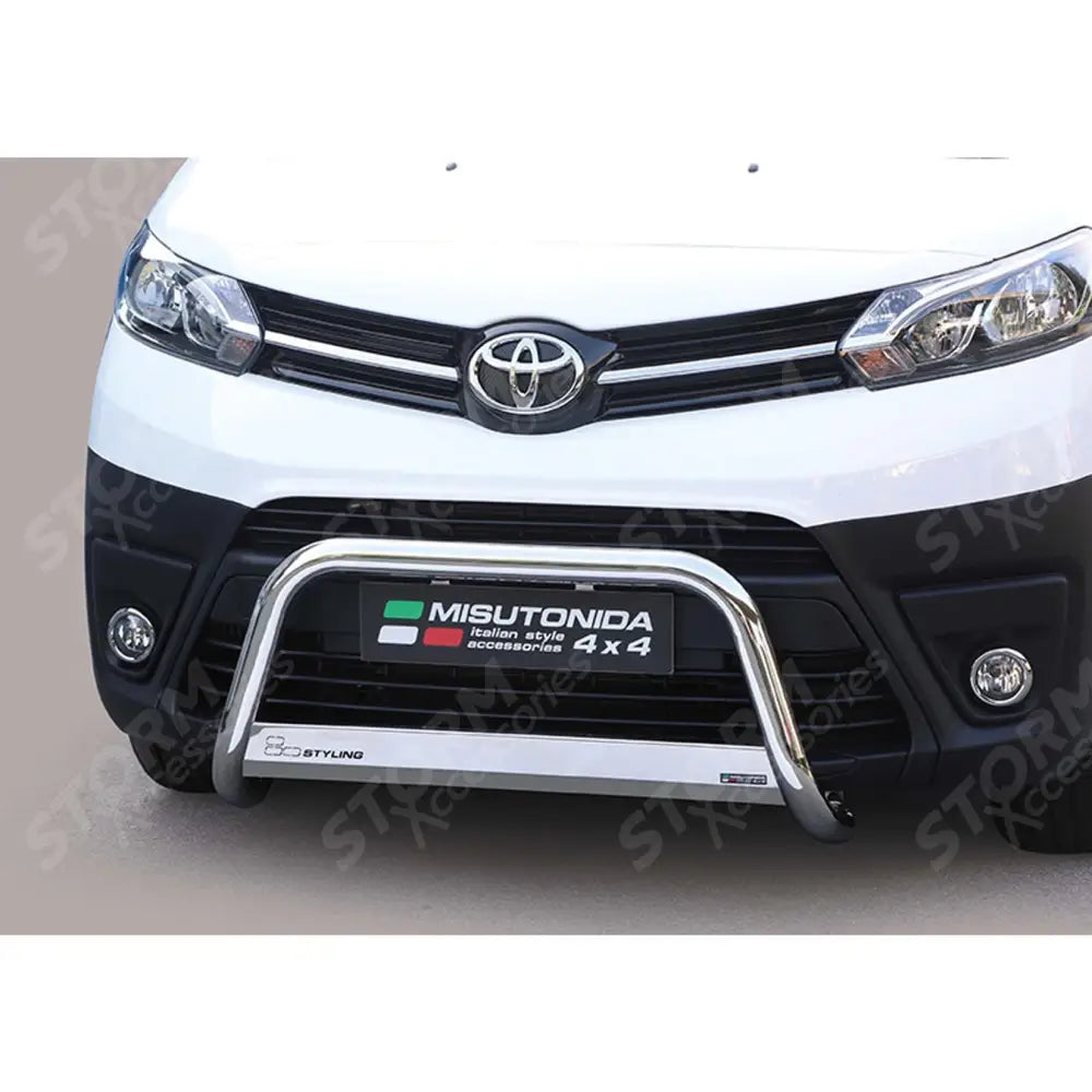 Misutonida Ec Approved Front A-bar 63mm Stainless For Citroen Dispatch - Peugeot Expert - Toyota Proace - 2016 On