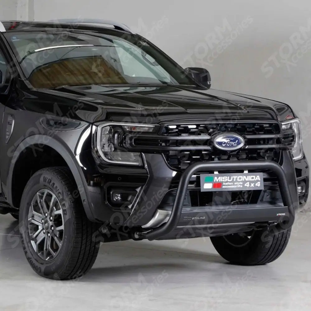Misutonida Ec Approved Front Bar 63mm Black For Ford Ranger T9 2023 On