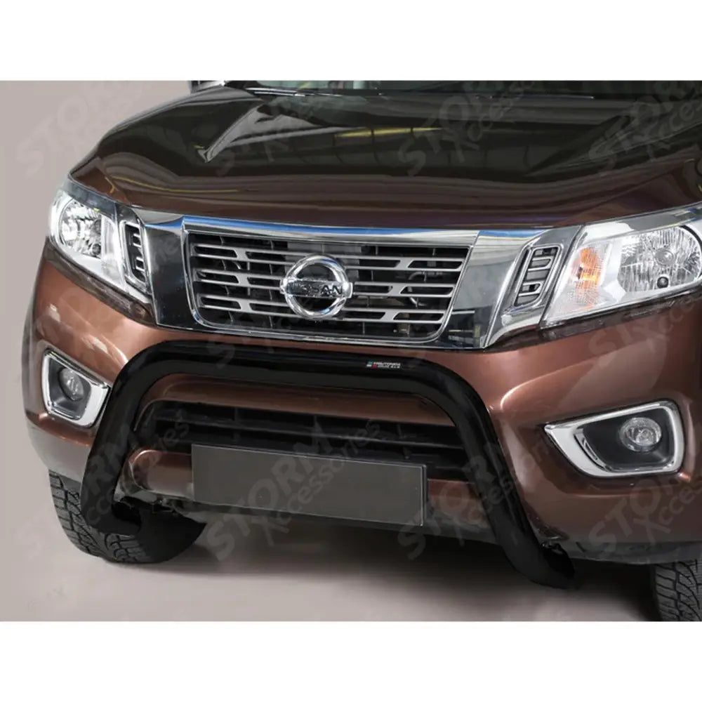 Misutonida Ec Approved Front Bar 76mm Black Finish For Nissan Navara Np300 2016 On