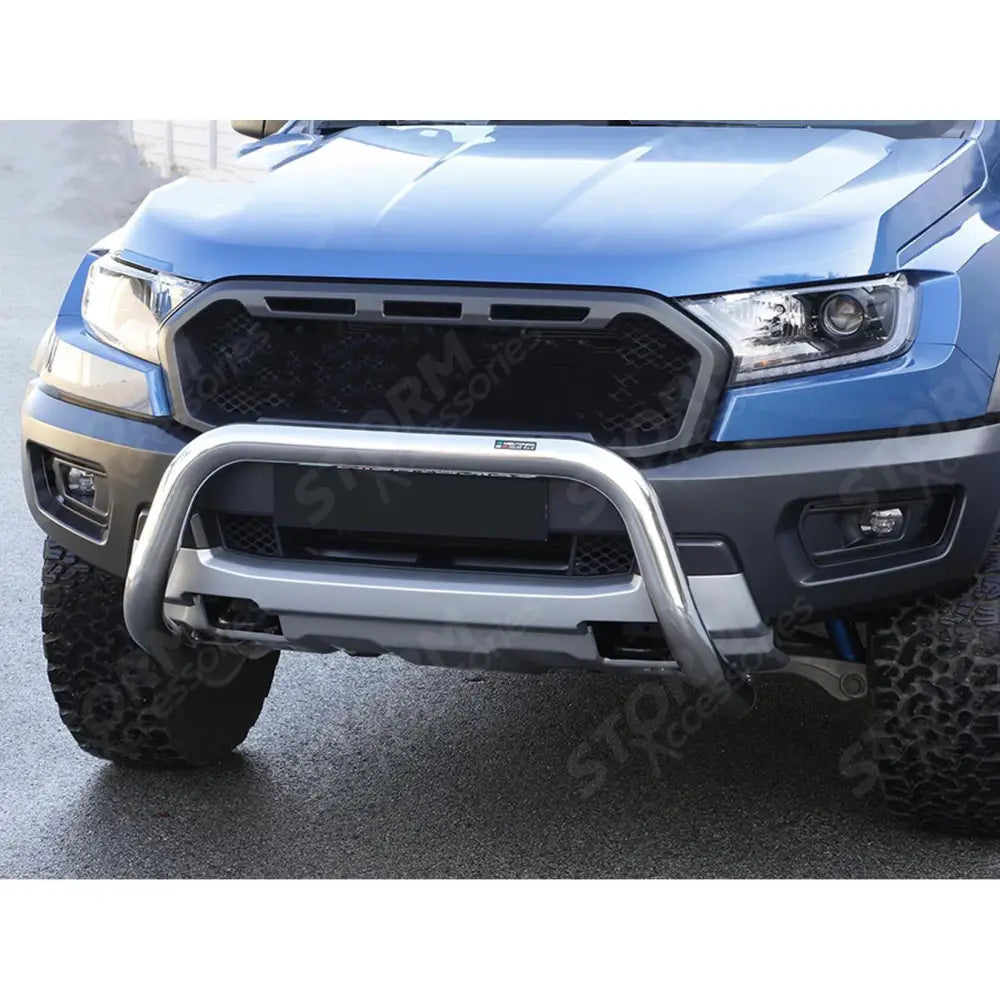 Misutonida Ec Approved Front Bar 76mm Silver For Ford Ranger Raptor 2019 - 2022