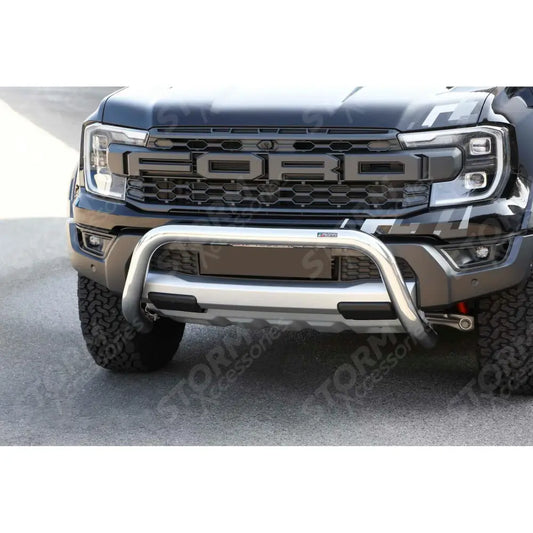 Misutonida Ec Approved Front Bar 76mm Silver For Ford Ranger Raptor 2022 On