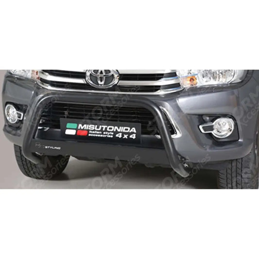 Misutonida Eu Approved Front A-bar 63mm Black Finish For Toyota Hilux Mk8 2016-2020
