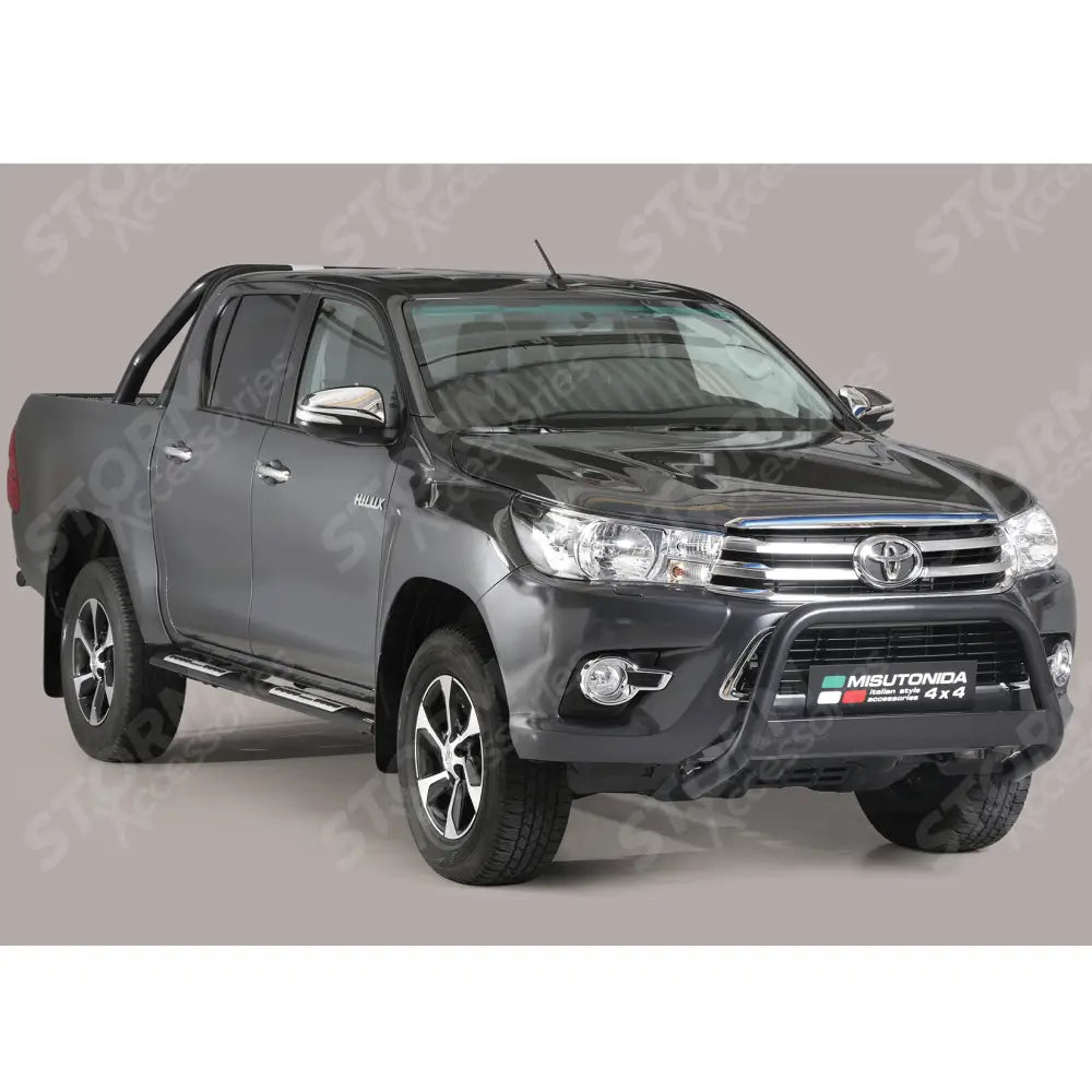 Misutonida Eu Approved Front A-bar 63mm Black Finish For Toyota Hilux Mk8 2016-2020