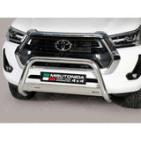 Misutonida Eu Approved Front A Bar 63mm Stainless Finish For Toyota Hilux 2021-2026