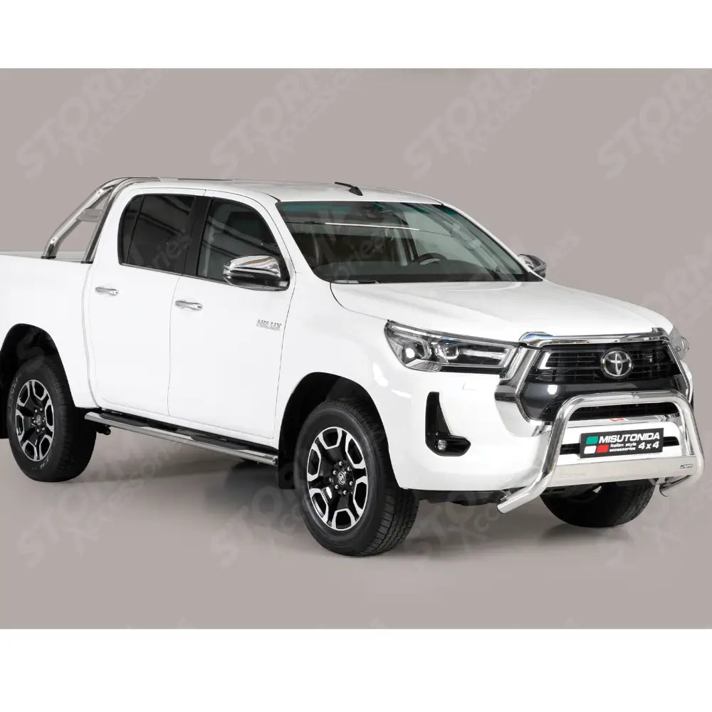 Misutonida Eu Approved Front A Bar 63mm Stainless Finish For Toyota Hilux 2021-2026