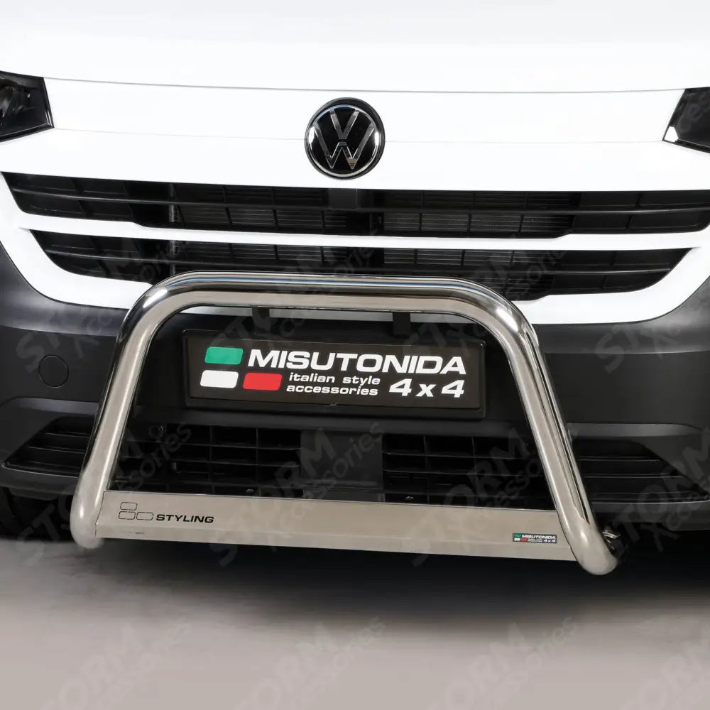 Misutonida EU Approved Front A-Bar Stainless Steel Finish 63MM For VW Transporter T7 2024 On