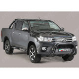 Misutonida Eu Approved Front Bar 76mm Black Finish For Toyota Hilux Mk8 2016-2020