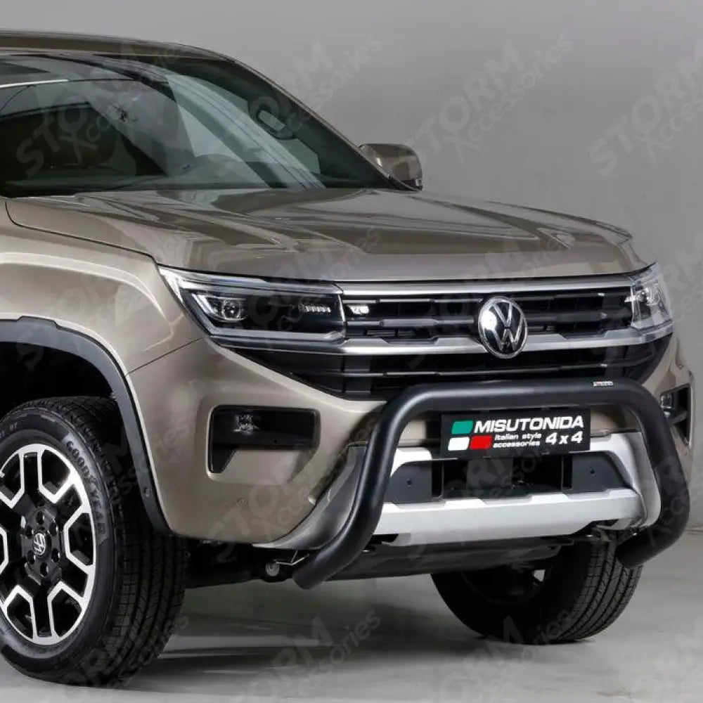 Misutonida Eu Approved Front Bar 76mm Black For Vw Amarok 2023 On