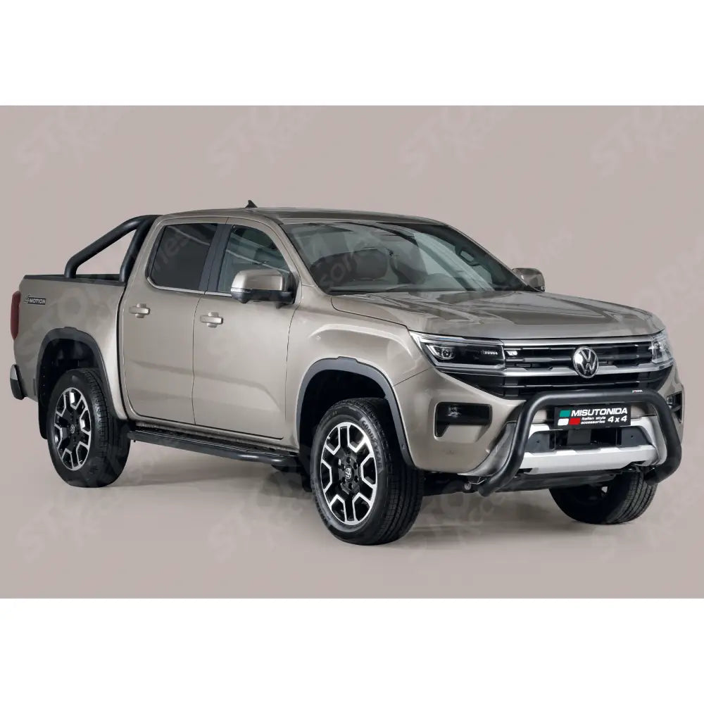 Misutonida Eu Approved Front Bar 76mm Black For Vw Amarok 2023 On