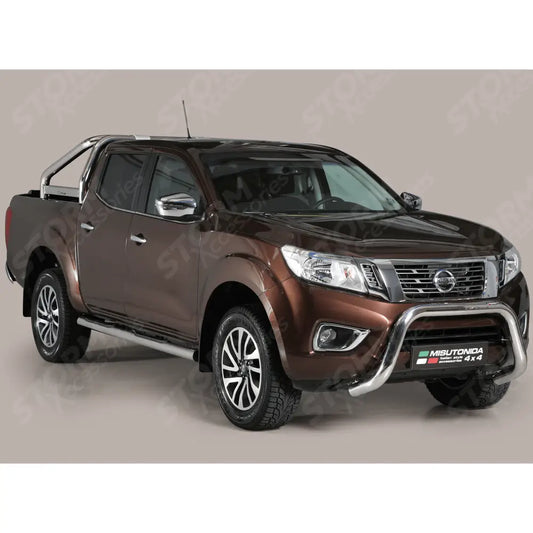 Misutonida Eu Approved Front Bar 76mm Stainless Finish For Nissan Navara Np300 2016 On