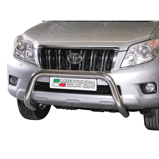 Misutonida Eu Approved Front Bar 76mm Stainless Finish For Toyota Landcruiser Lc150 2009-2017