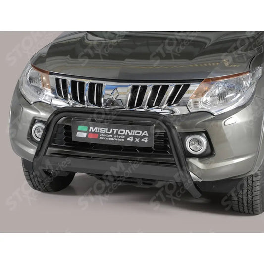 Misutonida Eu Approved Front Bar A-bar Black 63mm For Mitsubishi L200 Series 5 2016 On