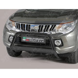 Misutonida Eu Approved Front Bar A-bar Black 63mm For Mitsubishi L200 Series 5 2016 On