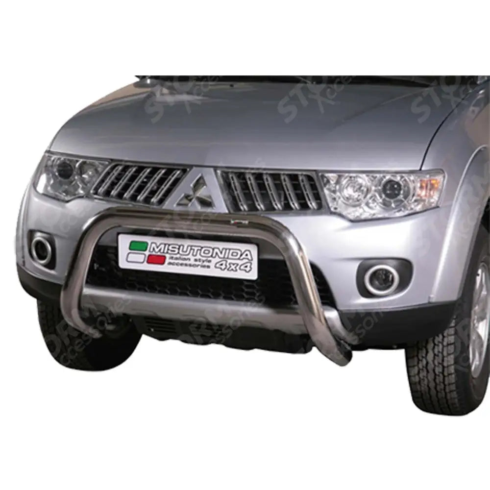 Mitsubishi L200 2010-2014 Misutonida Ec Approved Front Bar - 76mm - Stainless Finish